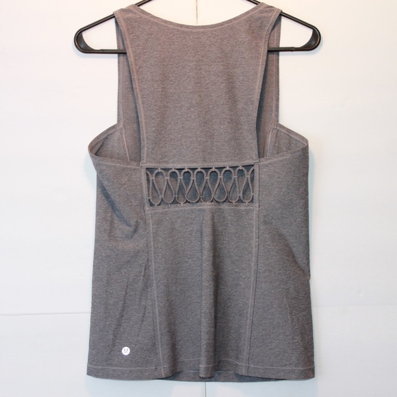 lululemon athletica Tops - Lululemon Women's Gray Tank Top With Cutout Detail